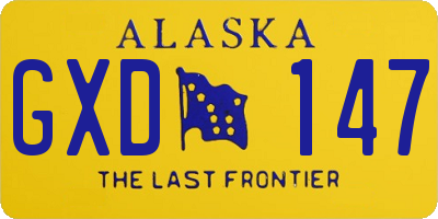 AK license plate GXD147