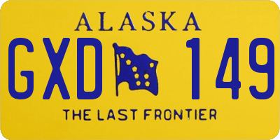 AK license plate GXD149
