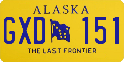 AK license plate GXD151