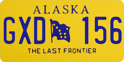 AK license plate GXD156
