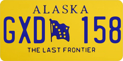 AK license plate GXD158