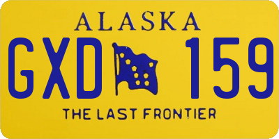 AK license plate GXD159