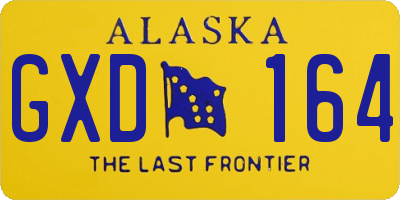 AK license plate GXD164