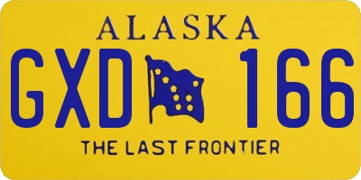 AK license plate GXD166