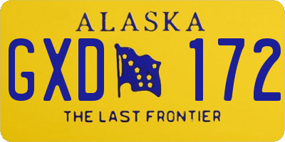 AK license plate GXD172