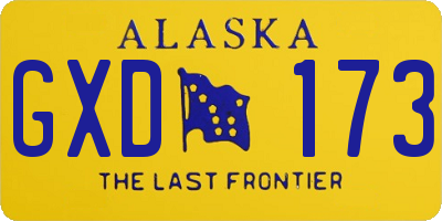 AK license plate GXD173