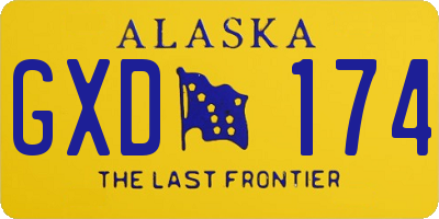 AK license plate GXD174