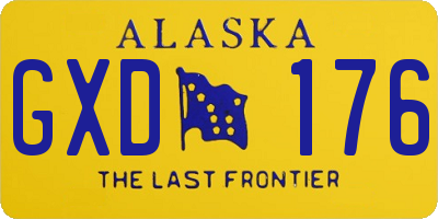 AK license plate GXD176