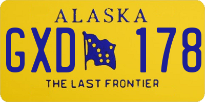 AK license plate GXD178