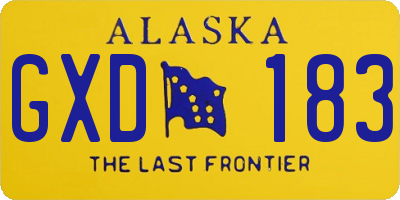 AK license plate GXD183