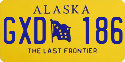 AK license plate GXD186