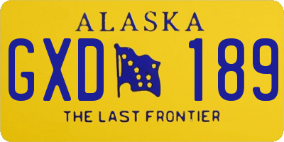 AK license plate GXD189
