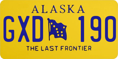 AK license plate GXD190