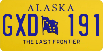 AK license plate GXD191