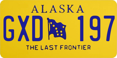 AK license plate GXD197