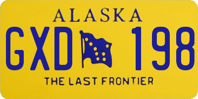 AK license plate GXD198