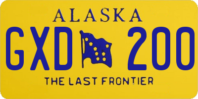 AK license plate GXD200