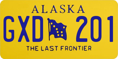 AK license plate GXD201