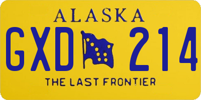 AK license plate GXD214