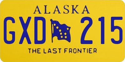 AK license plate GXD215