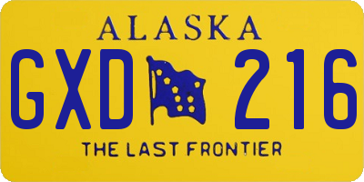 AK license plate GXD216