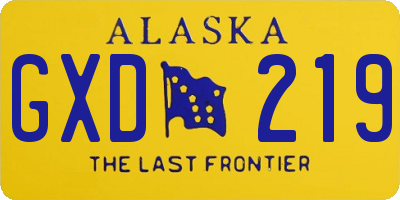 AK license plate GXD219