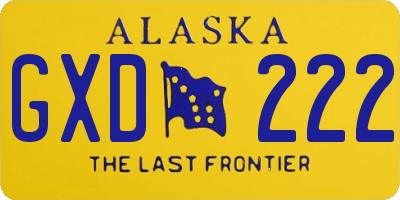 AK license plate GXD222