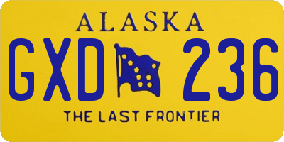 AK license plate GXD236