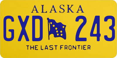 AK license plate GXD243