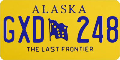 AK license plate GXD248