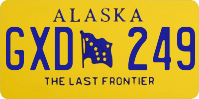 AK license plate GXD249