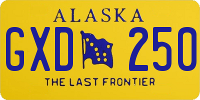 AK license plate GXD250