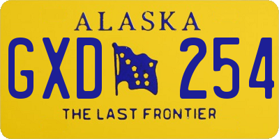 AK license plate GXD254