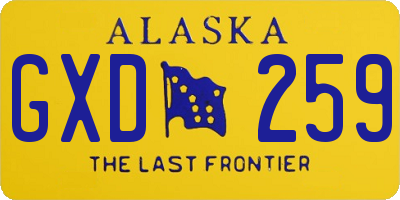 AK license plate GXD259