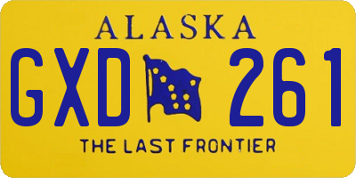AK license plate GXD261