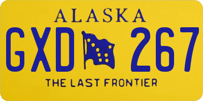 AK license plate GXD267