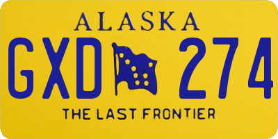 AK license plate GXD274