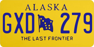 AK license plate GXD279