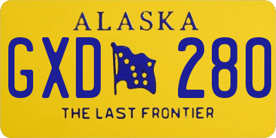 AK license plate GXD280