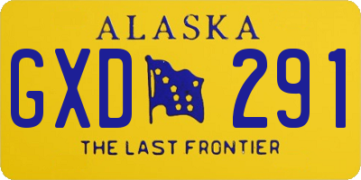 AK license plate GXD291