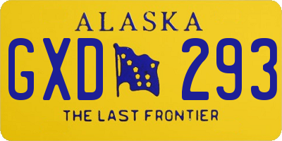 AK license plate GXD293
