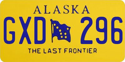 AK license plate GXD296