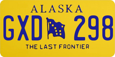 AK license plate GXD298