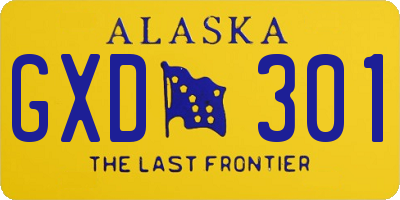 AK license plate GXD301