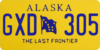 AK license plate GXD305