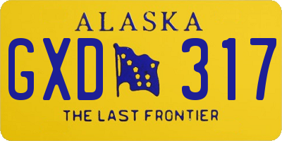 AK license plate GXD317