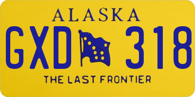 AK license plate GXD318