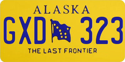 AK license plate GXD323
