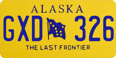 AK license plate GXD326