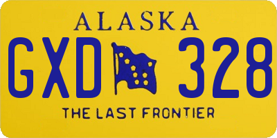 AK license plate GXD328